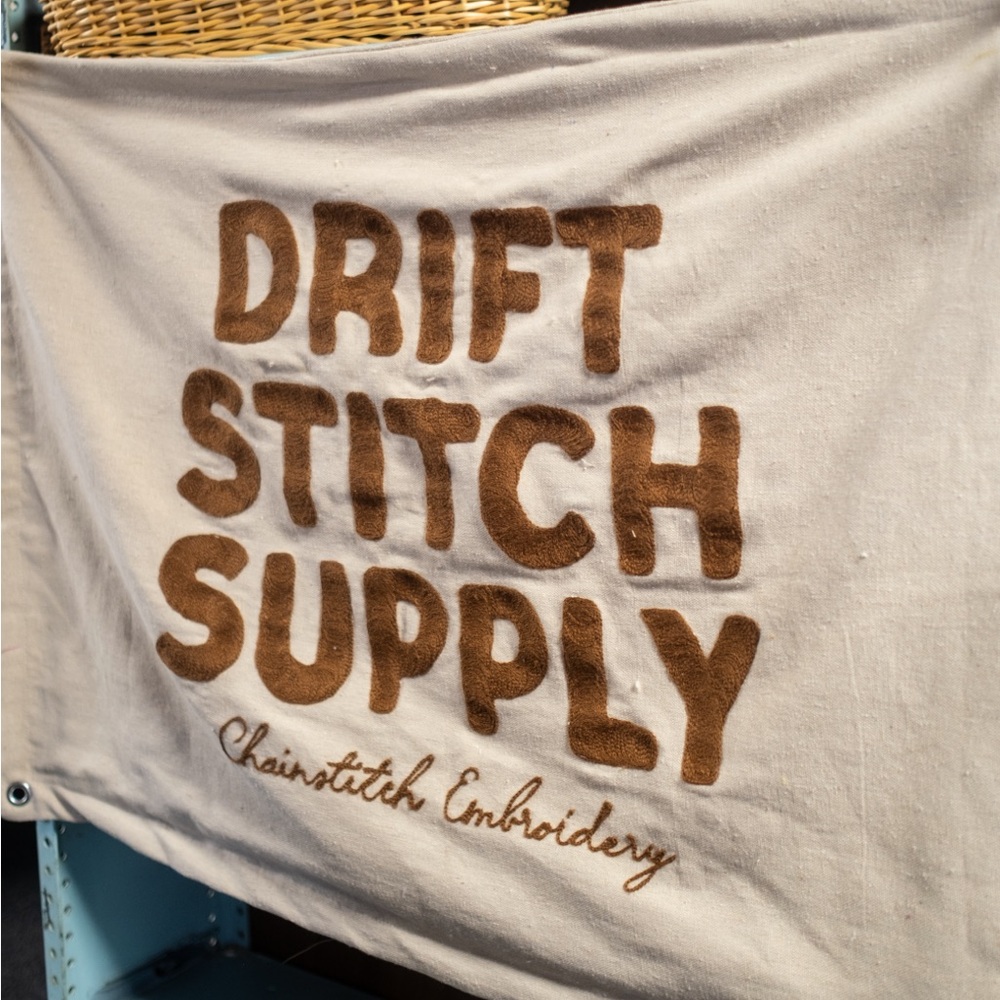 Custom ChainStitched Banner or Wall Hanging - Embroidered Handmade